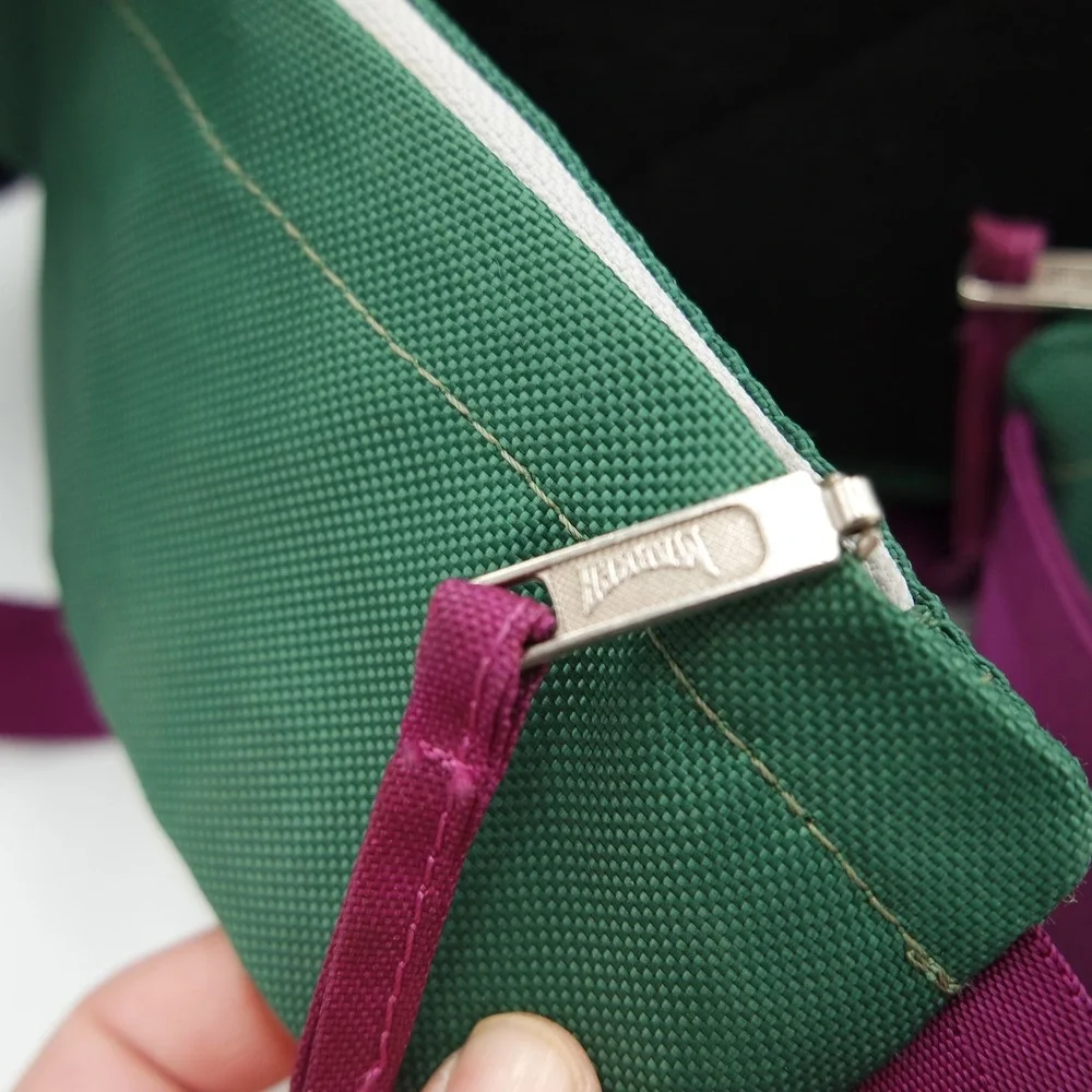 Vintage Marker Backpacking Pack Green Magenta Hiking Daypack Made in Korea 90s